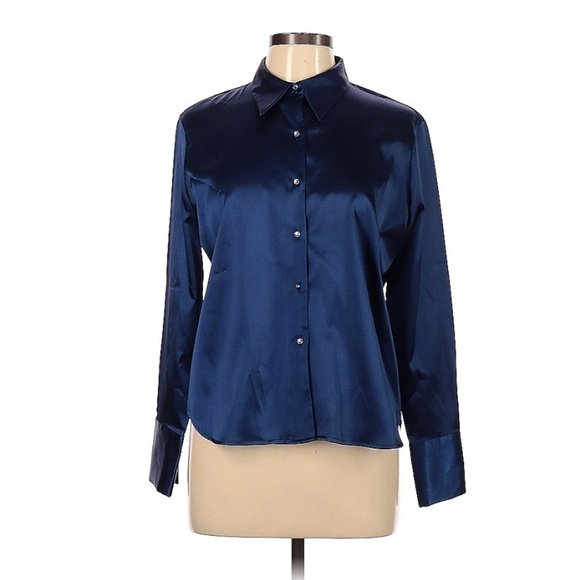 satin finish button down - Picture 1 of 5